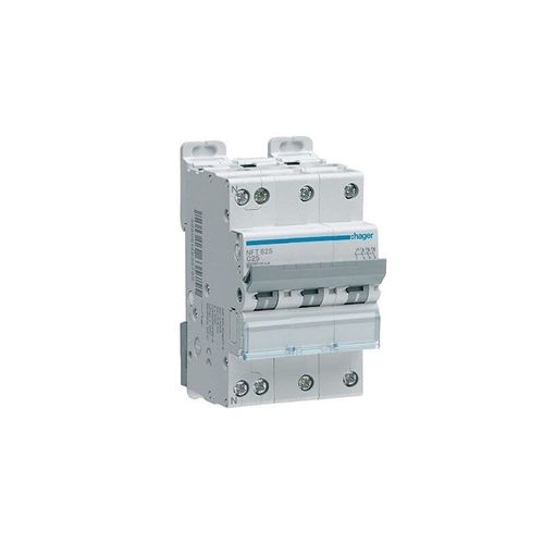 Disjoncteur 3PN 610kA courbe C 25A 3 modules