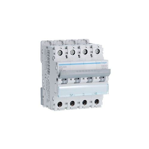 Disjoncteur 4P 610kA courbe C 20A 4 modules