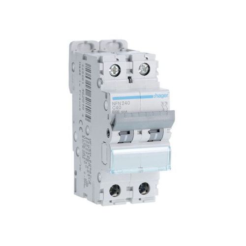 Disjoncteur 2P 610kA courbe C 40A 2 modules