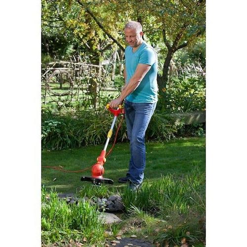 Taille herbe à fil 30 cm, 500 W tête orientable, fonction dresse-bordure