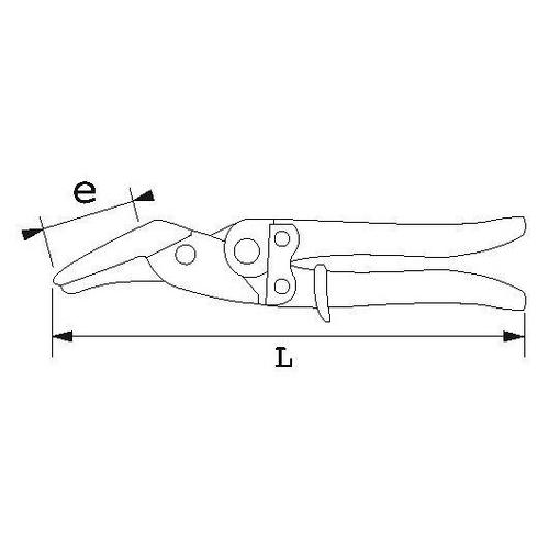 CISAILLE A TOLE CHANTOURNEUSE COUPE A DROITE SAM - 327-P-25-D