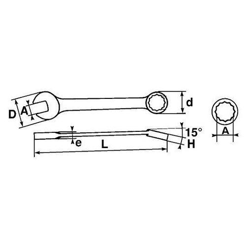 CLE MIXTE 21 MM SAM - 51A-21