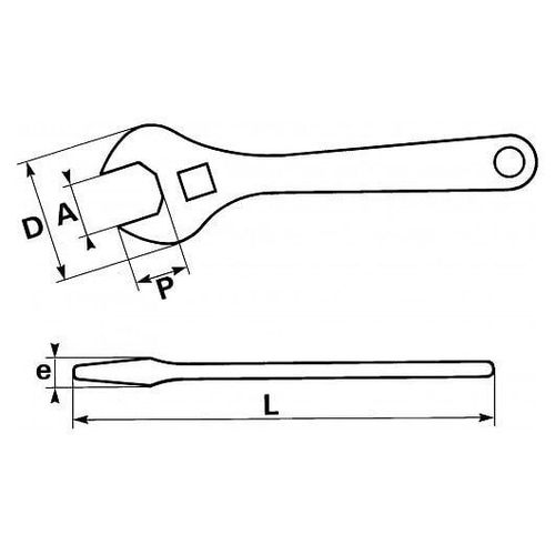 CLE A MOLETTE 8" SAM - 54-C8