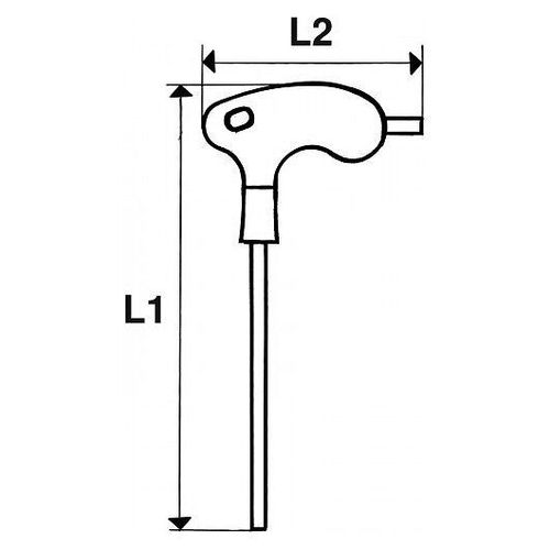 Clé allen à poignée - pour empreinte 6 pans - série 60 PT/6/60PT6 SAM OUTILLAGE