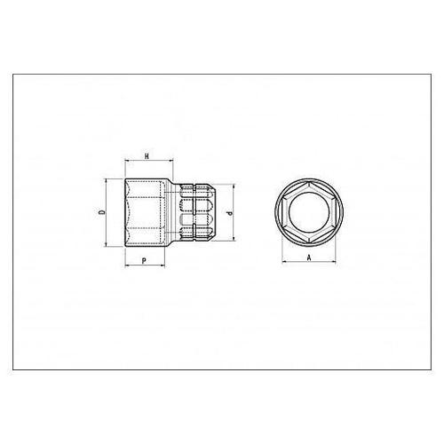 DOUILLE TRAVERSANTE 1/2 6P SD 15 MM SAM - SHS-15