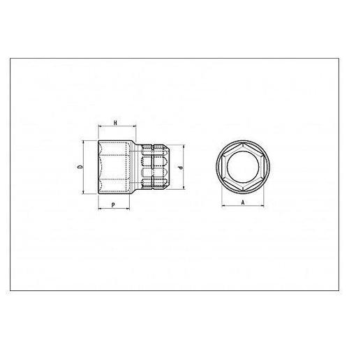 DOUILLE TRAVERSANTE 1/2 6P SD 32 MM SAM - SHS-32