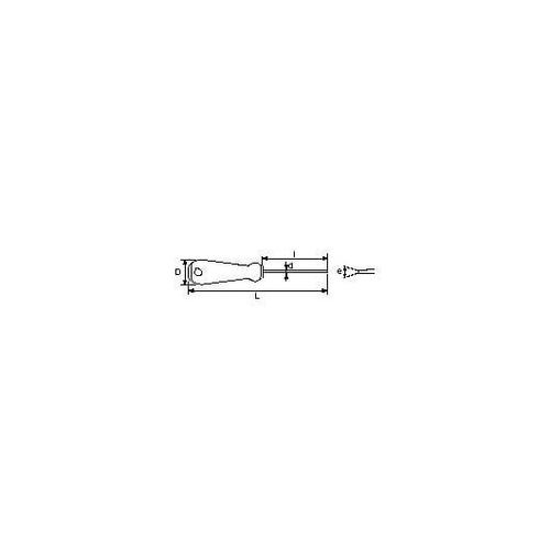 TOURNEVIS BIMATIERE S1 FENTE MECANICIEN 4X100 SAM - T-4M100