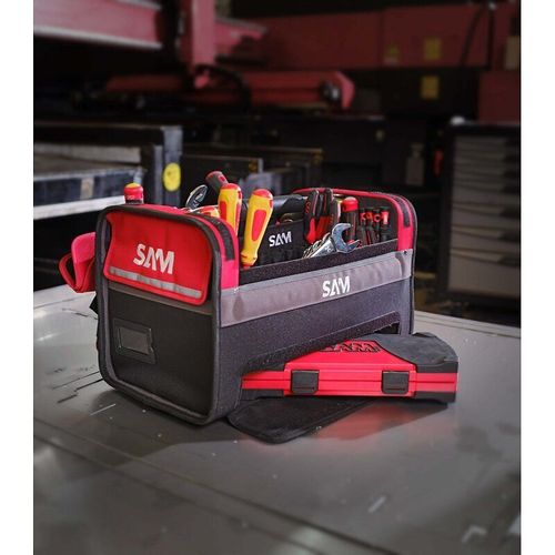 Caisse à outils textile à fermeture zippée et scratch - 39 litres SAM OUTILLAGE