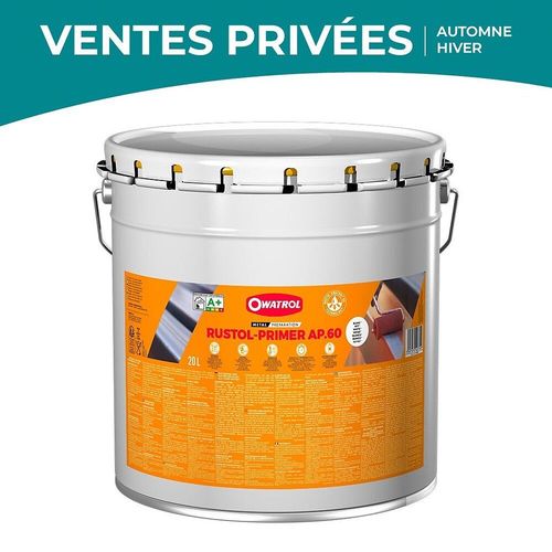 Rustol Primer AP.60 - Primaire mat antirouille - Owatrol 0,75 L Rouge-brun