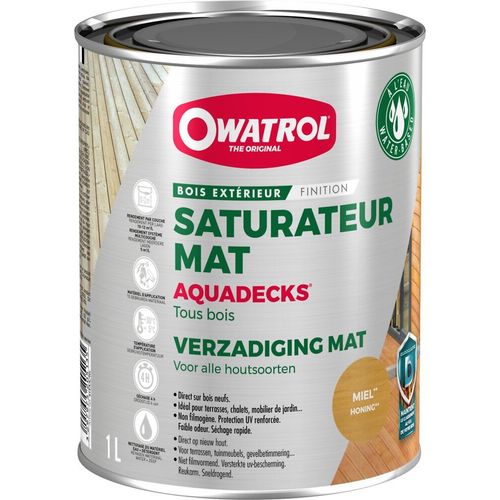 Saturateur bois Aquadecks - miel - 1 L