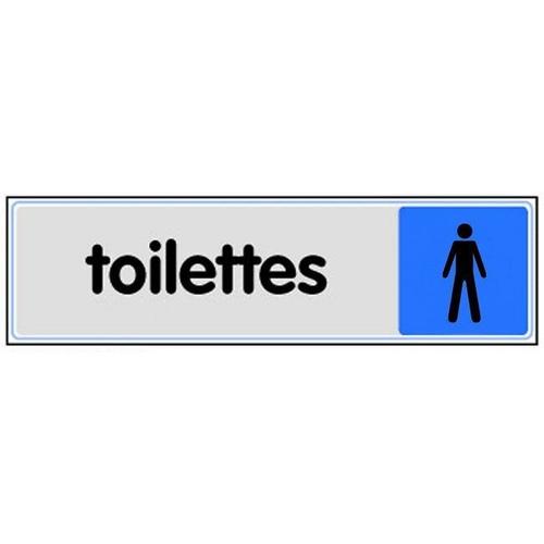 Plaque toilettes hommes en plexi couleur 170 x 45 mm - NOVAP - 4036489