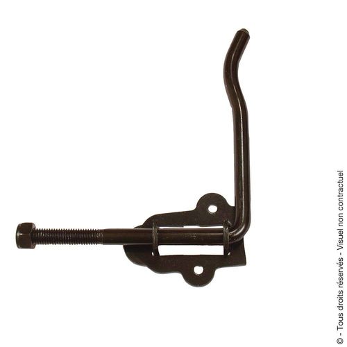 Lot de 2 arrêts à poignée acier époxy, H.40 x P.210 mm