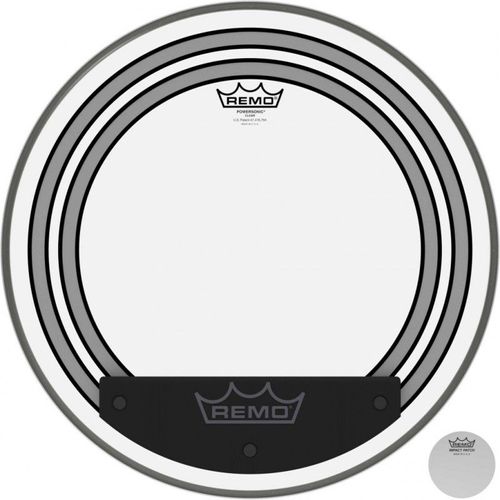 Remo Pw-1318-00 - Peau Powersonic Transparente 18" Pour Grosse Caisse, Avec Anneaux Internes