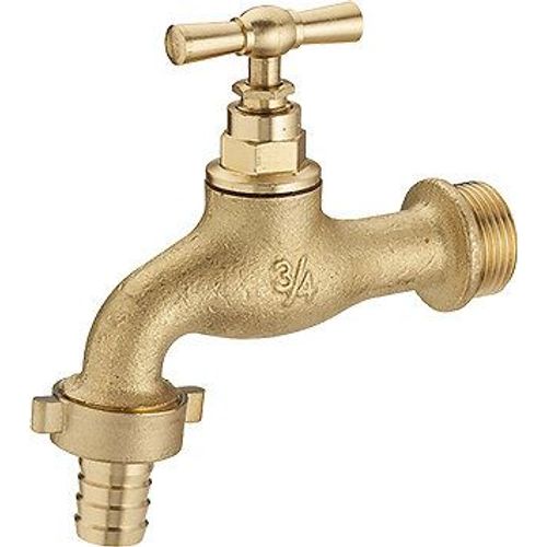 Robinet de jardin à clapet mâle 20x27 - mâle 20x27 avec raccord au nez ø15 NOYON & THIEBAULT