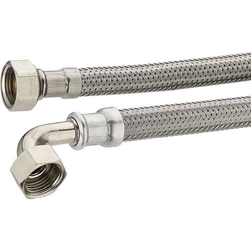 Flexible inox femelle - femelle 15x21 coudé longueur 100 cm - dn13 (qté=1) NOYON & THIEBAULT