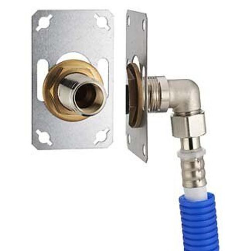 FIXSYSTEM simple : kit complet de fixation d'un robinet mural simple M1/2' (15x21) Coude d'alimentation à sertir profil U sur tube multicouche NOYON & THIEBAULT - Ø 16 mm, sortie femelle 1/2' (15x21)