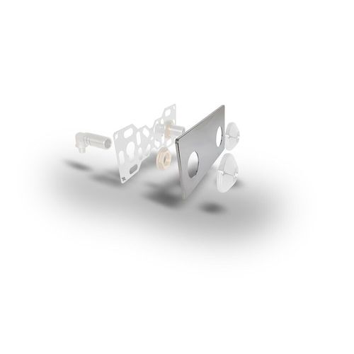 Cache platine double abs chromé ea150 mm NOYON & THIEBAULT