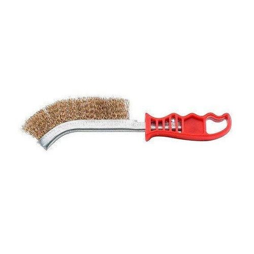 24 brosses métalliques à main avec manche plastique 1 rang - Fils laitonnés - 10311004 - Sidamo