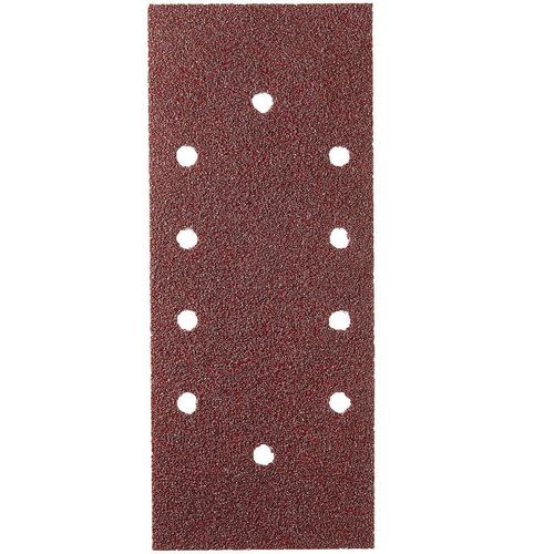 Sidamo - 50 Feuilles abrasives 115 x 280 mm et 2 x 4 trous + 2 x 1 d'aspiration - Grain : 80