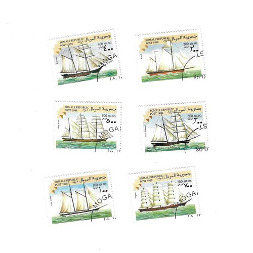 Somalie - Lot De 5 Timbres 1998 Série Complète Bateaux