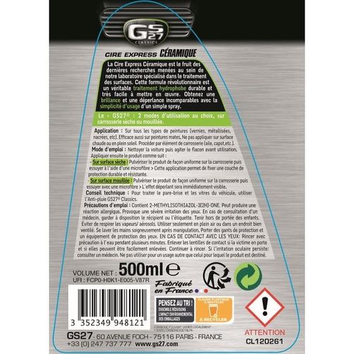 Cire Express Céramique 500ml Gs27