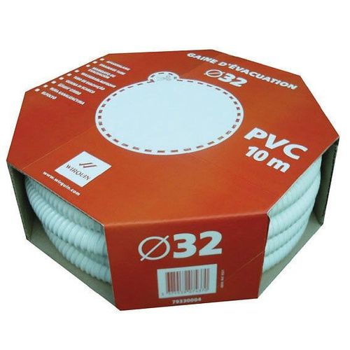 Wirquin - 074448 - Gaine d'évacuation spiralé PVC 10m x Ø40mm