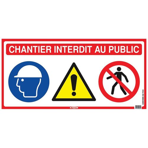 Panneau de chantier 4 en 1 800x400 - TALIAPLAST - 620011