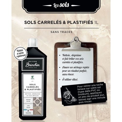Nettoyant sols carrelés et plastifiés
