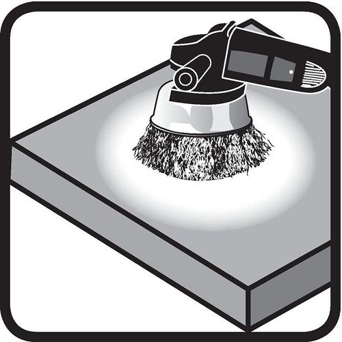 Brosse coupe mèches acier torsadées M14 Ø 70 mm