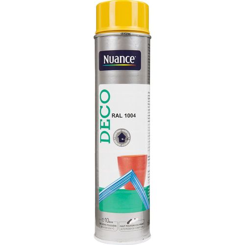 Peinture aérosol 600ml jaune signal brillant