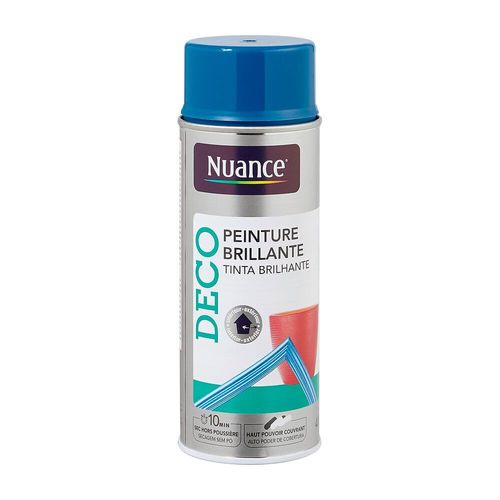 Peinture aérosol 400ml bleu brillant