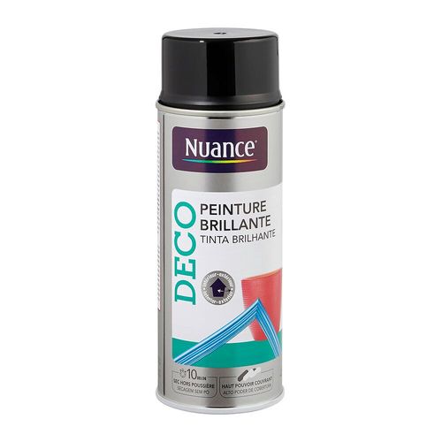 Peinture aérosol 400ml noir brillant