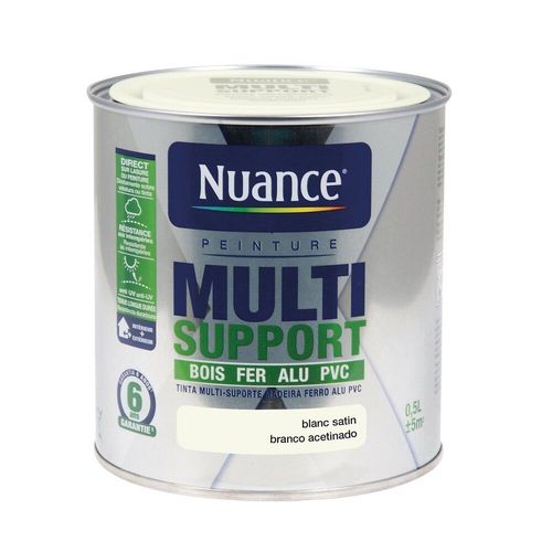 Peinture Multi-support intérieur/extérieur. Blanc Satin 0.5L