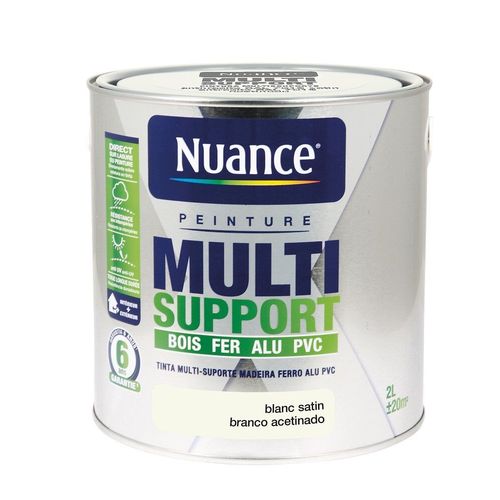 Peinture Multi-support intérieur/extérieur. Blanc Satin 2L