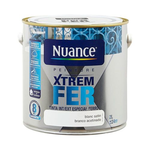 Peinture Xtrem fer satin blanc 2L