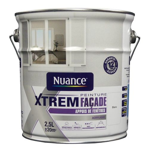 Peinture façade Xtrem - Appui de fenêtre - Blanc - 2.5L