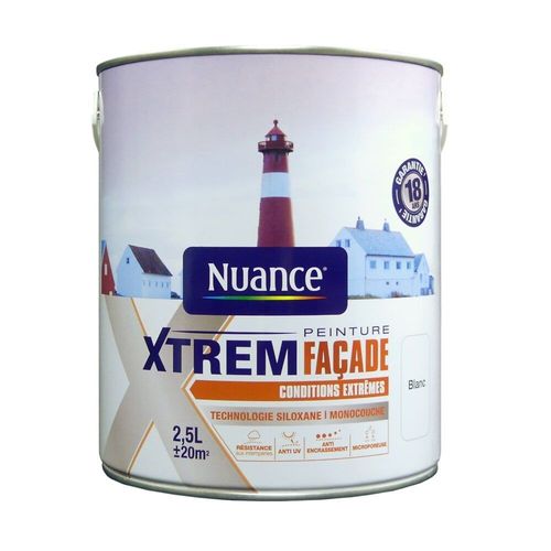 Peinture façade Xtrem - Conditions extrêmes - Blanc - 2.5L