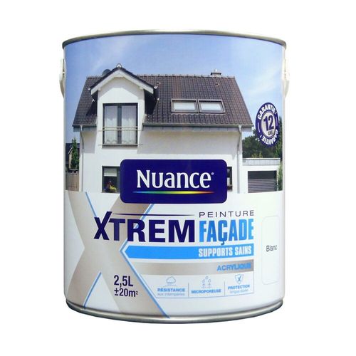 Peinture façade Xtrem - Supports sains - Blanc - 2.5L