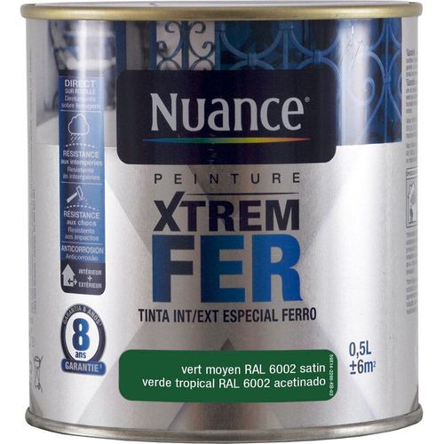 Peinture Xtrem fer vert moyen satin 0.5L