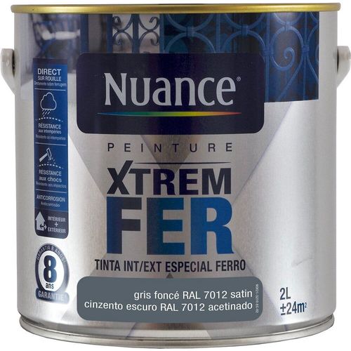 Peinture Xtrem fer gris foncé satin 2L