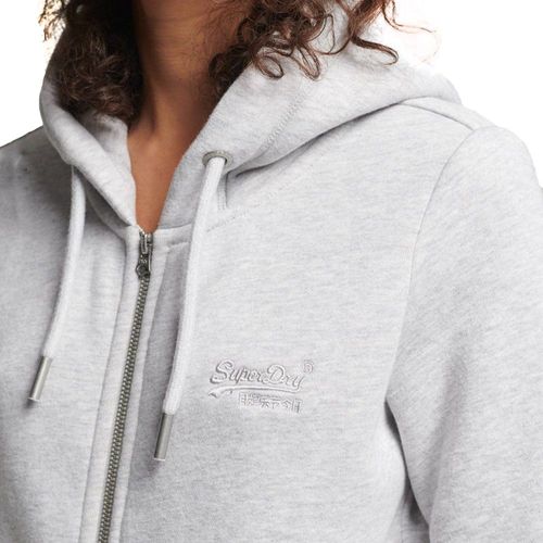 Sweat Superdry Vintage Logo Embroided Femme Gris