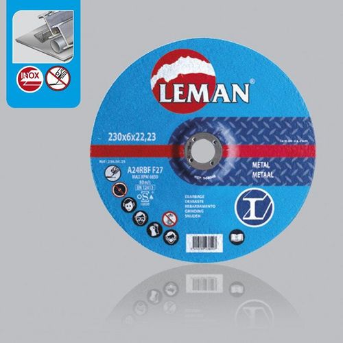 Leman - 25 disques à tronçonner métal D. 125x22,23x1mm