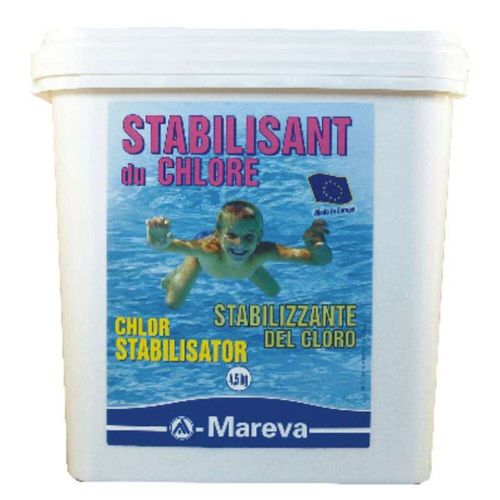 Stabilisant du chlore granulé 4.5kg Mareva