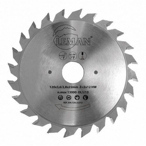 Leman - Lame carbure inciseur conique 120x22 mm 24 dents