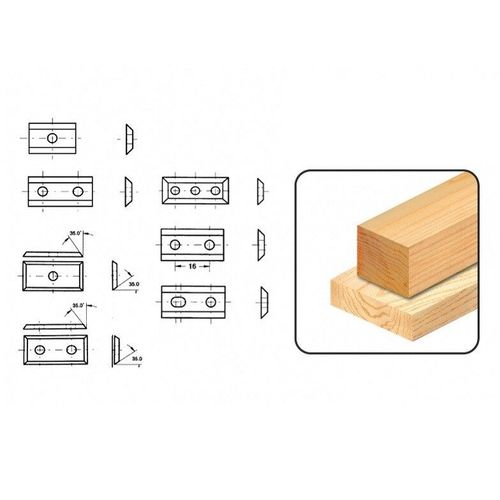 Leman - Lot de 10 plaquettes réversibles au carbure 12x29,5mm