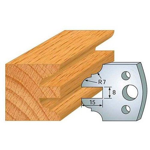Jeu de 2 fers profilés acier Ht. 40 mm N°099 Contre-profil - 800.099 - Leman