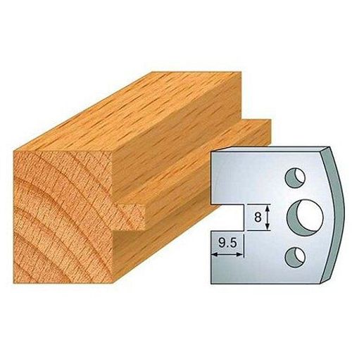 Jeu de 2 fers profilés acier Ht. 40 mm N°095 Languette 8 mm - 800.095 - Leman