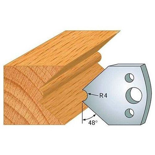 Jeu de 2 fers profilés acier Ht. 40 mm N°080 Mouchette et chanfrein - 800.080 - Leman