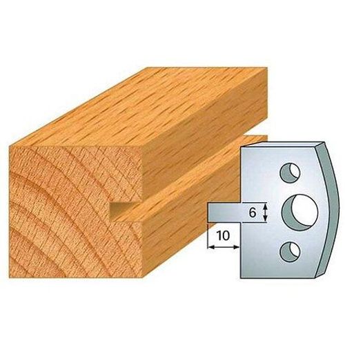Jeu de 2 fers profil?s acier Ht. 40 mm N?016 Rainure 6 mm - 800.016 - Leman