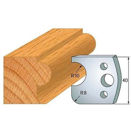 Jeu de 2 fers profilés acier Ht. 40 mm N°004 Boudin - 800.004 - Leman